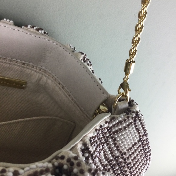 NWOT Loeffler Randall Mini Analeigh Plaid Beaded Twisted Chain Clutch - Picture 12 of 14